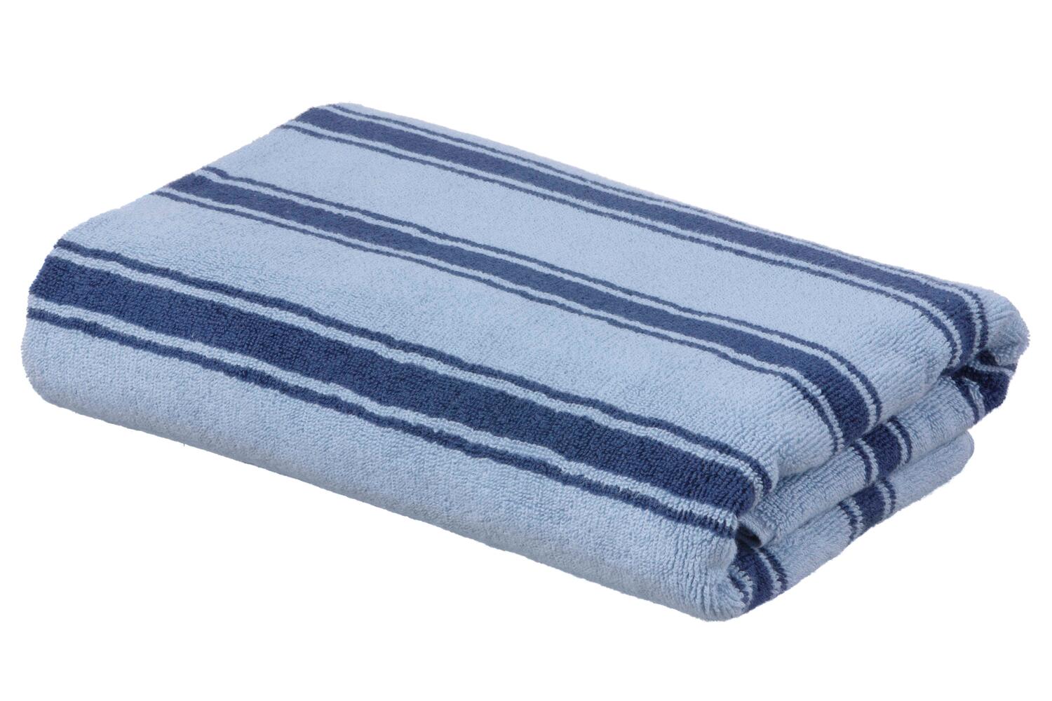 Riviera Stripe håndklæde - Ashley blue/Navy blue